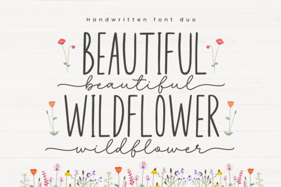 Beautiful Wildflower Duo: A Stylish Font for Web Design