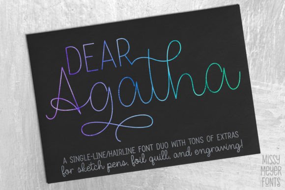 Dear Agatha Single Line: A Font That Elevates Branding