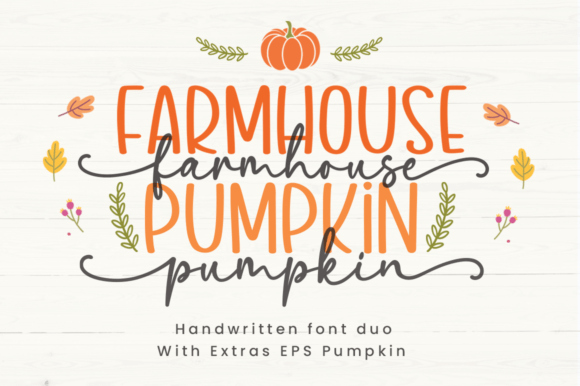 Farmhouse Pumpkin Font for Cozy Branding