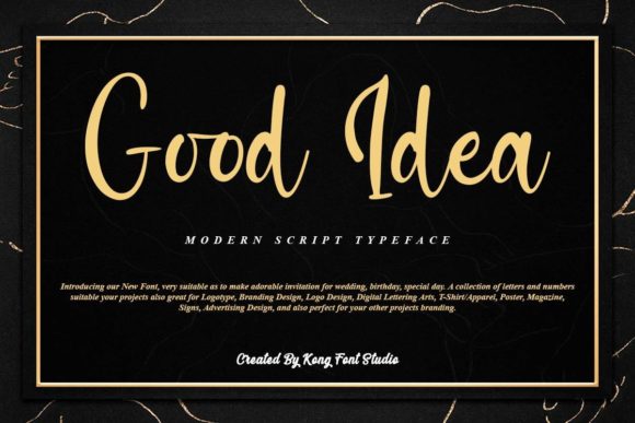 Good Idea Font for Web Design and Branding