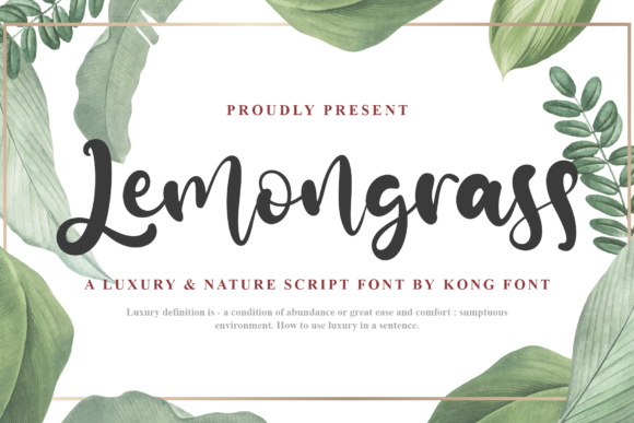 Lemongrass Font for Small Business Branding
