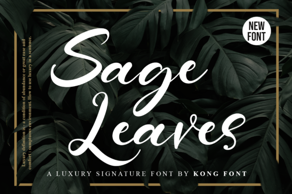 Sage Leaves Font for Editorial Design